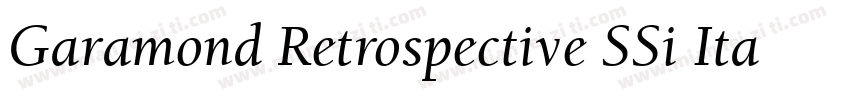 Garamond Retrospective SSi Italic字体转换